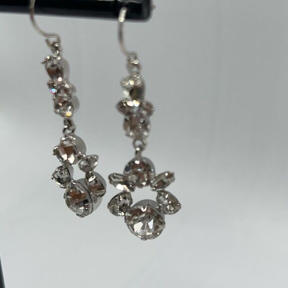 Baubles Silver & Clear Austrian Crystal Chandelier Earrings - Picture 6 of 8